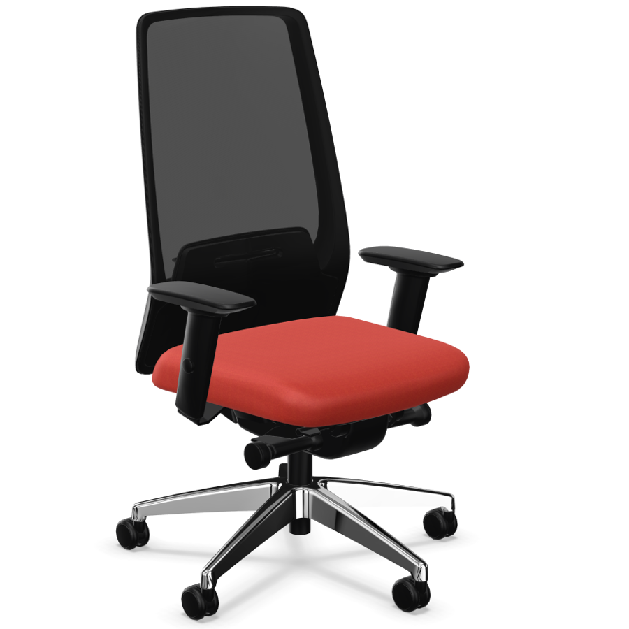 Interstuhl AIMis1 AM21C Rückenlehne schwaz Polster blutorange