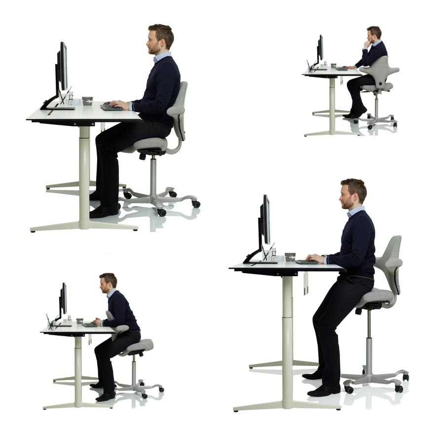 Capisco 8106 unterschiedliche Sitzpositionen