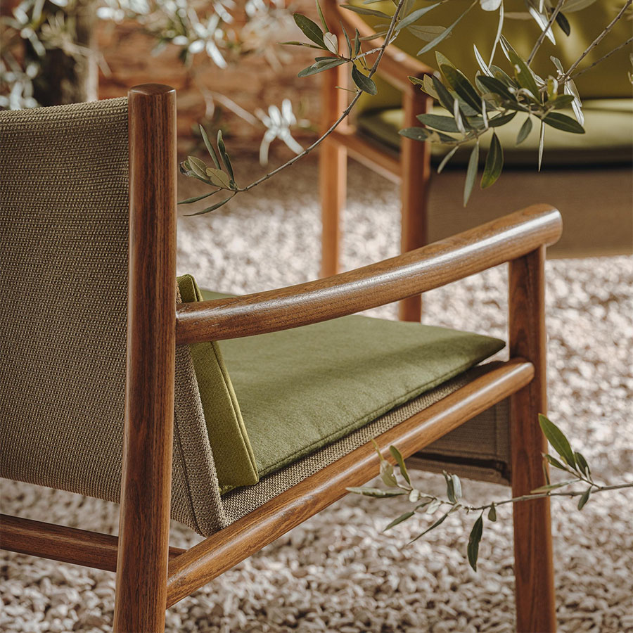 Arper Kata Lounge Sessel mit Sitzfläche Wheat