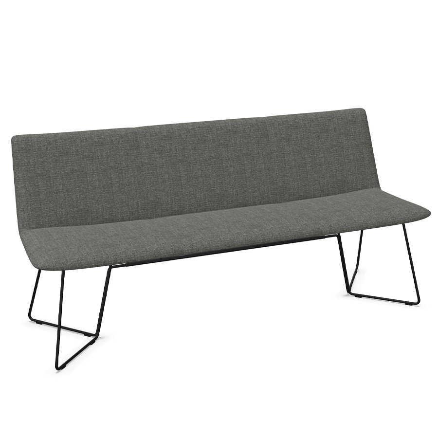 W. Schillig Chevalier Sitzbank mit Drahtrohrgestell matt schwarz - 190 cm Breite