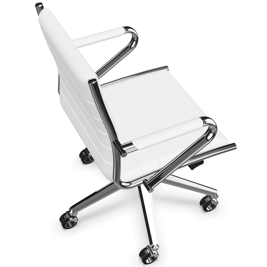 Sitland Classic Managerstuhl Leder weiß mit Armlehnen