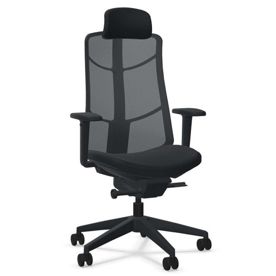 K+N JET.III Netzrücken mit Nackenstütze schwarz