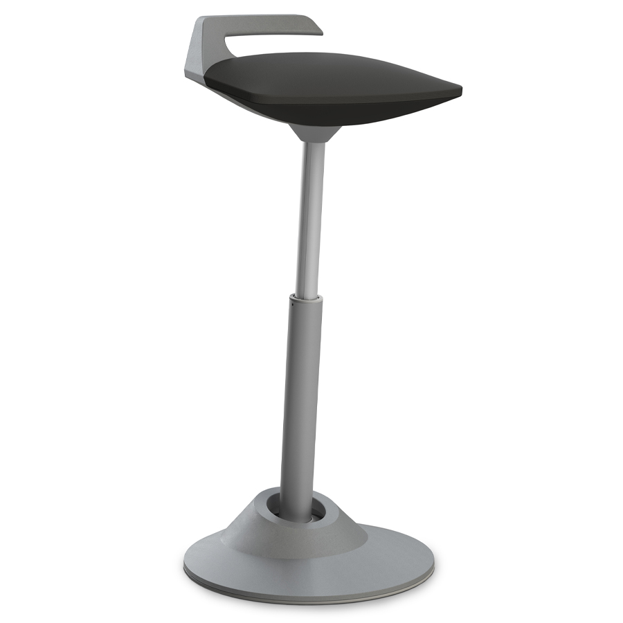 Aeris Muvman Stehhilfe Kunstleder schwarz - Gestell grau