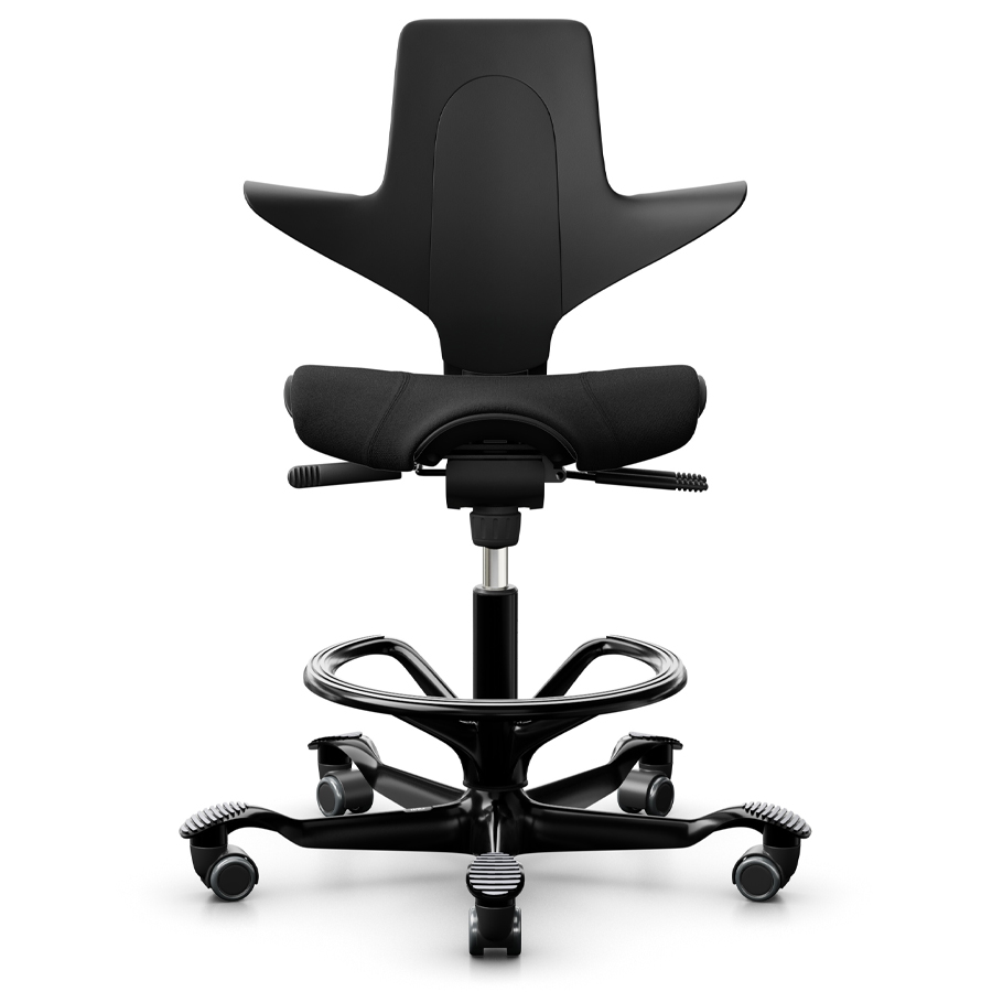 HAG Capisco 8020 Stehhilfe mit hoher Gasfeder 265 mm und Fußring - Front