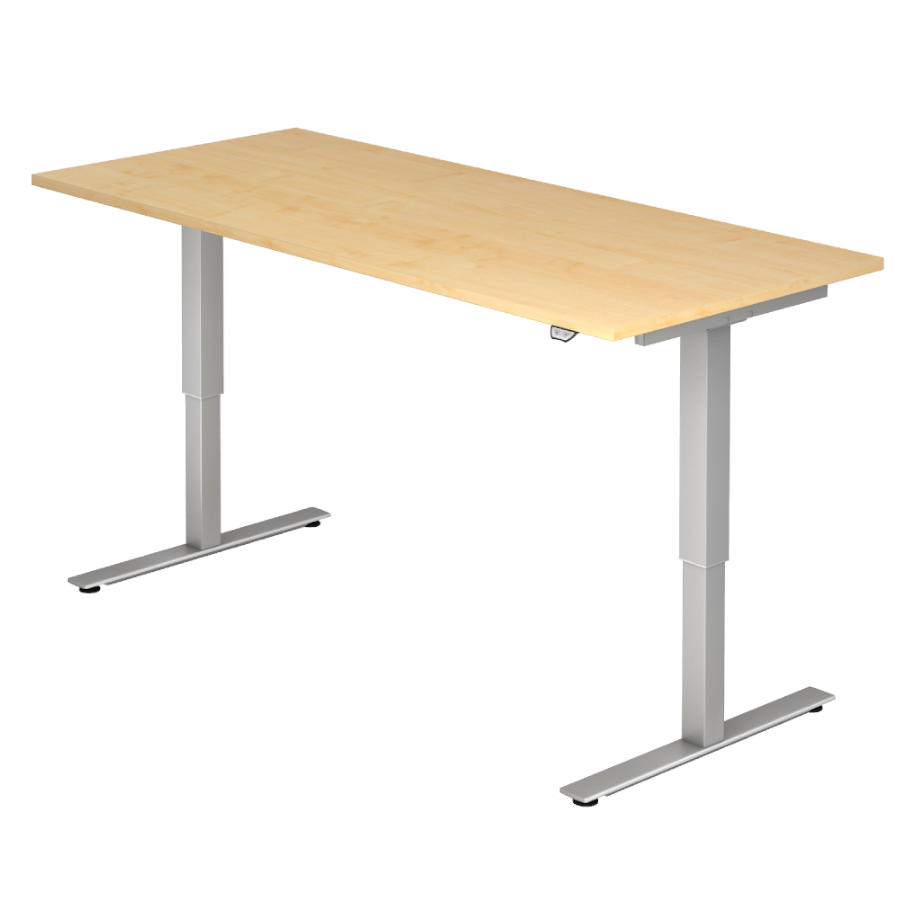 Schreibtisch MOVE IT Platte Ahorn Nachb. Gestell silbern