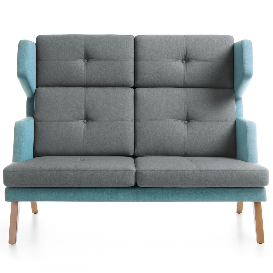 Profim October 2-Sitzer Sofa - Zweifarbig Stoff Main Line Flax MLF25 und MLF26