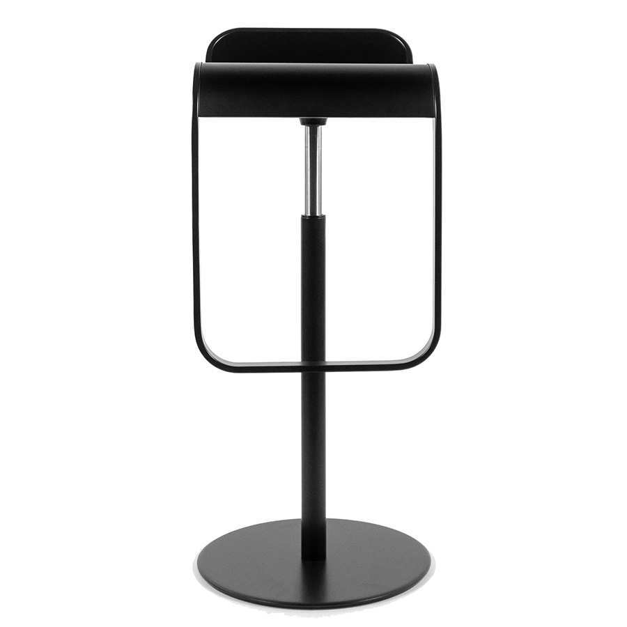 lapalma LEM S80 Barhocker | Sitz schwarz lackiert | Gasfeder chrom | Gestell schwarz