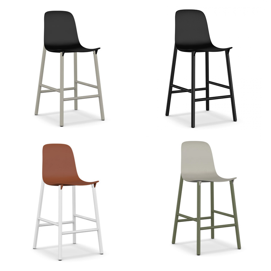 Kristalia Sharky Alu Barhocker hoch varianten