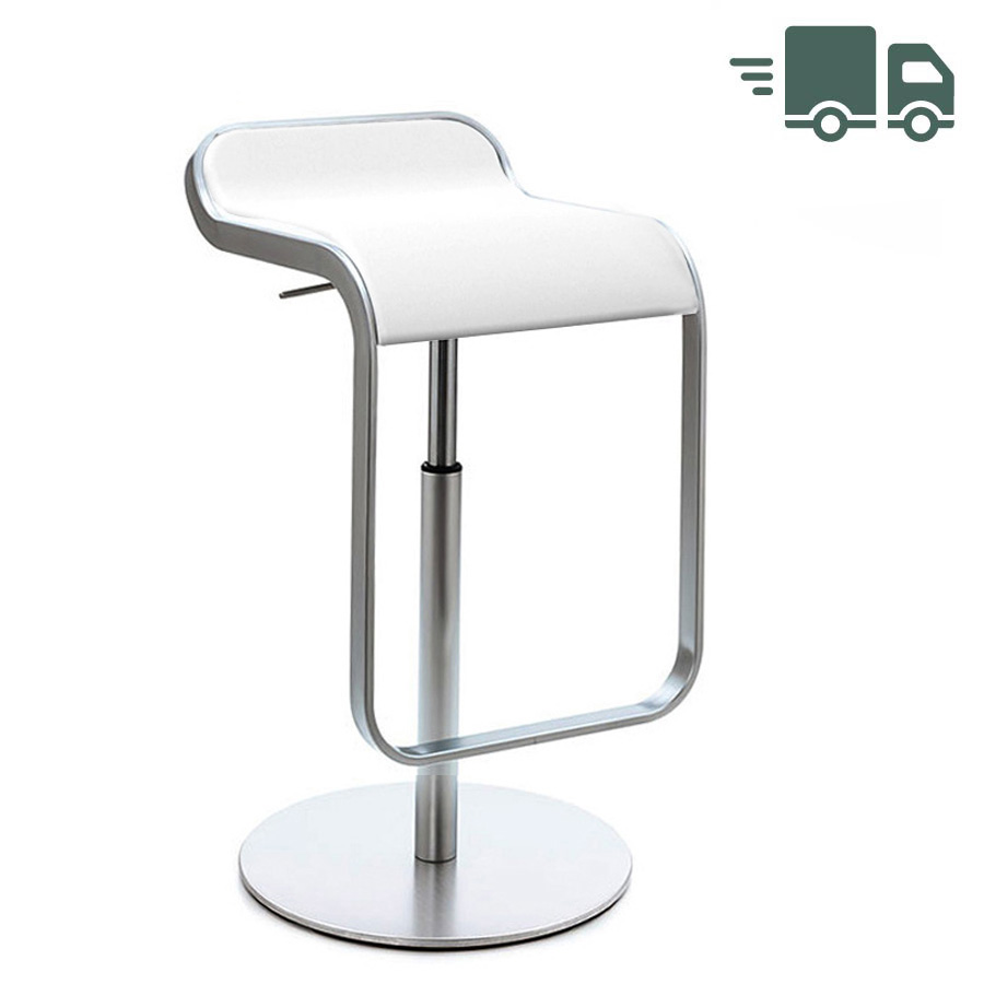 lapalma LEM Gestell verchromt Sitz Leder weiss