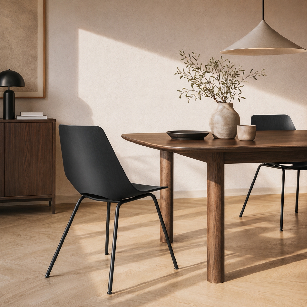 THONET S 661 Stahlrohrstuhl | Edelholz Eiche schwarz | Gestell schwarz