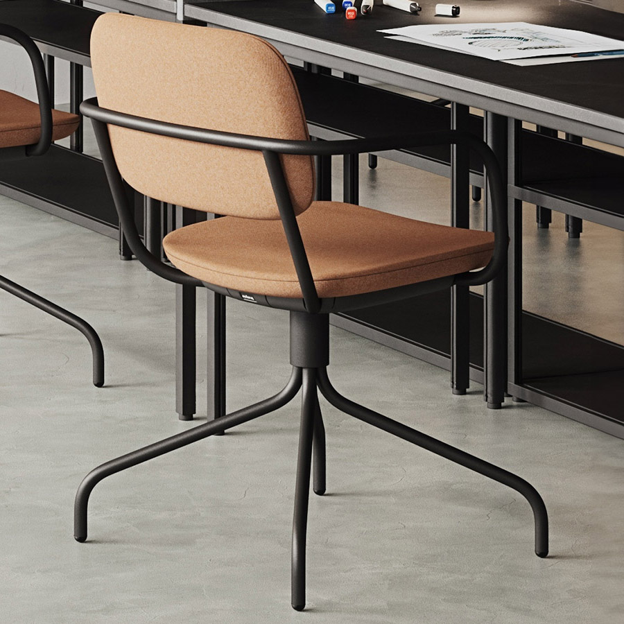 Profim Normo 500HS Konferenzstuhl Drehgestell schwarz, Stoff Remix 252, lange Armlehnen