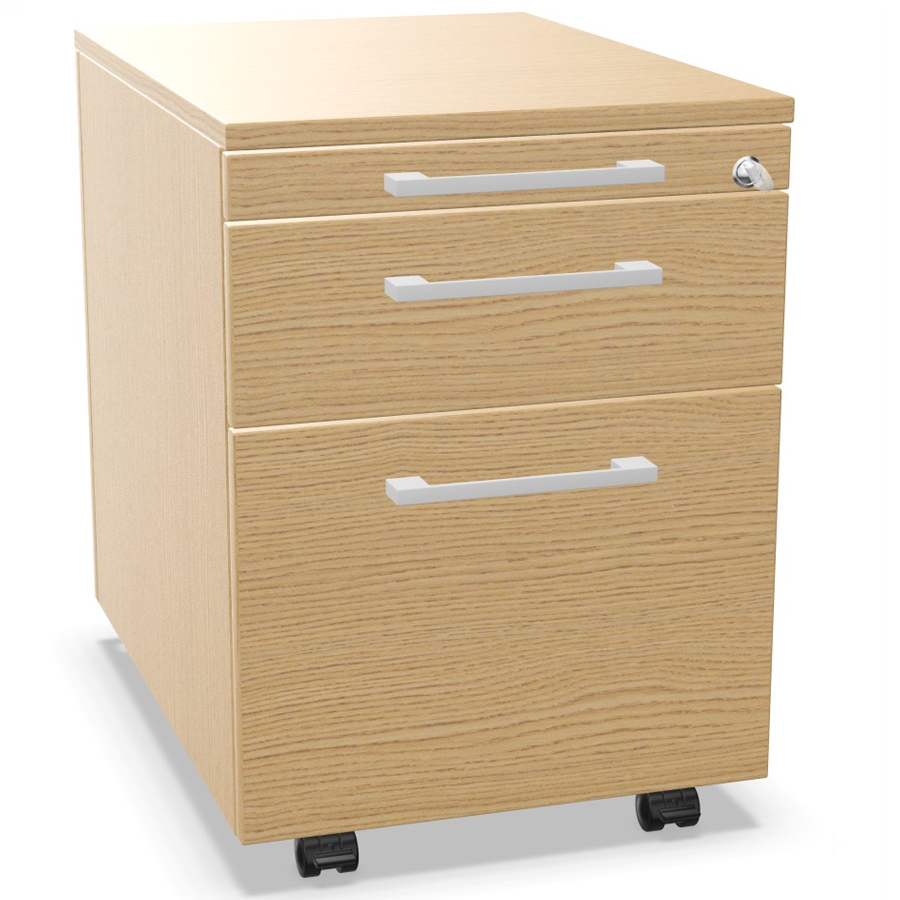 Palmberg Orga Plus Container Eiche Griffe matt Chrom