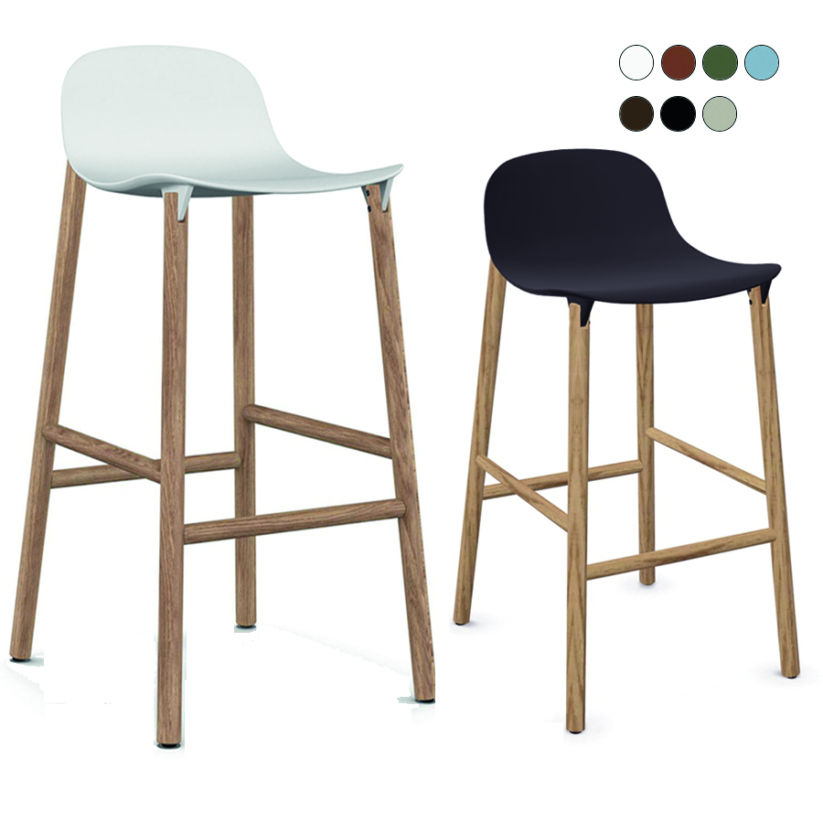 Kristalia Sharky Barhocker mit niedriger Lehne