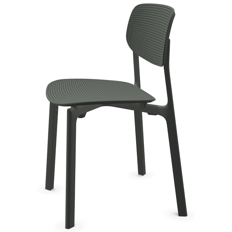 Kristalia COLANDER Chair Basaltgrau Seite