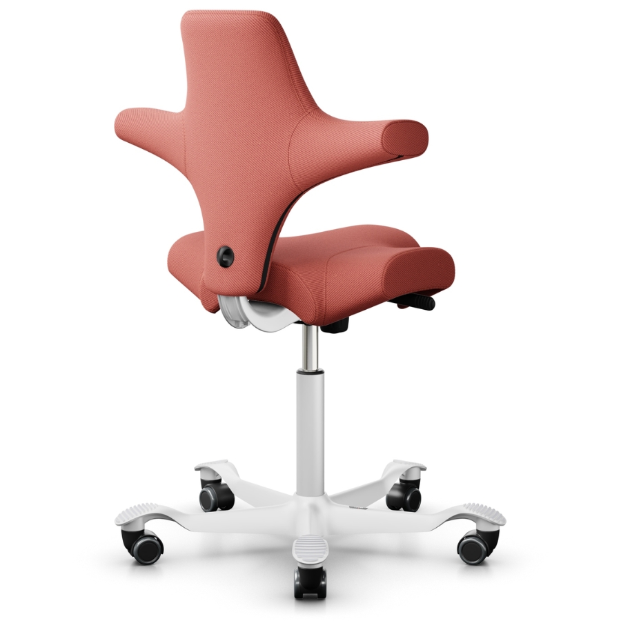 HAG Capisco 8106 Stoff Oceanic orangerot OCI012, Gestell weiß