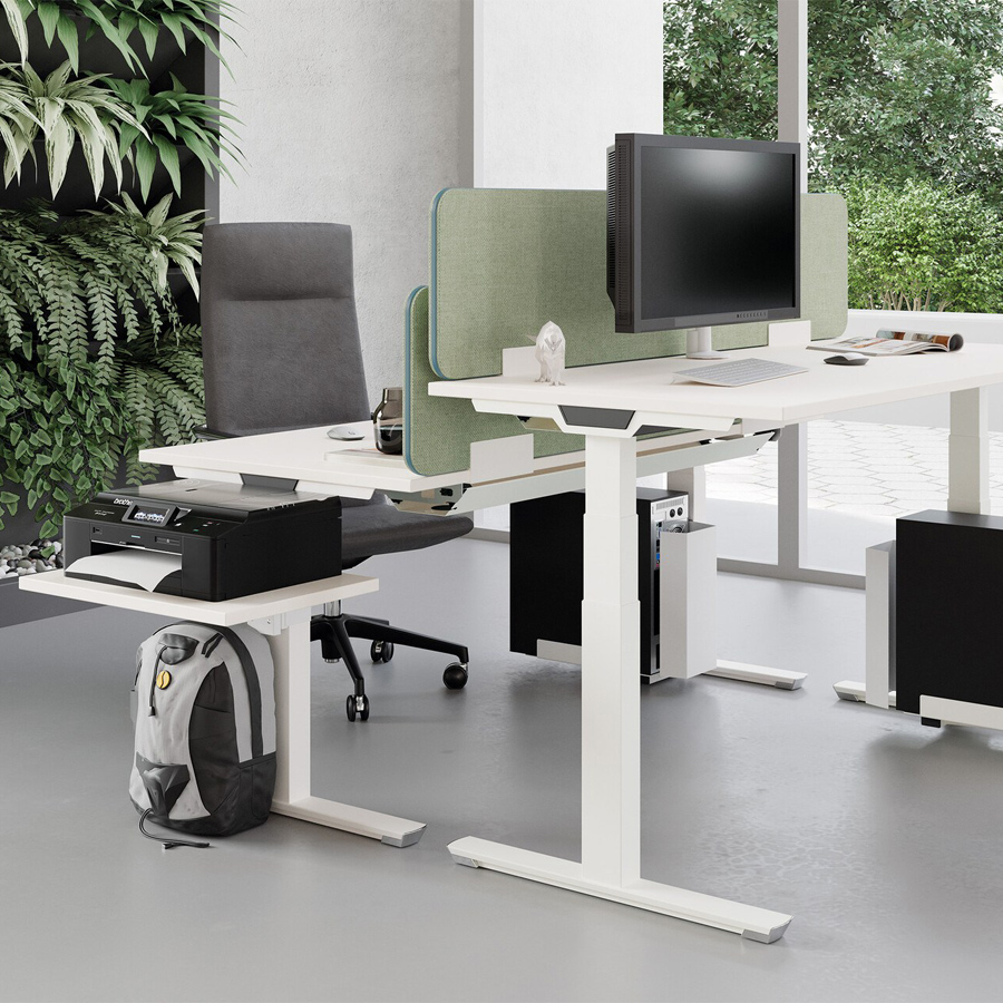 Palmberg Crew T Schreibtisch elektrisch höhenverstellbar - Druckerablage (optional)