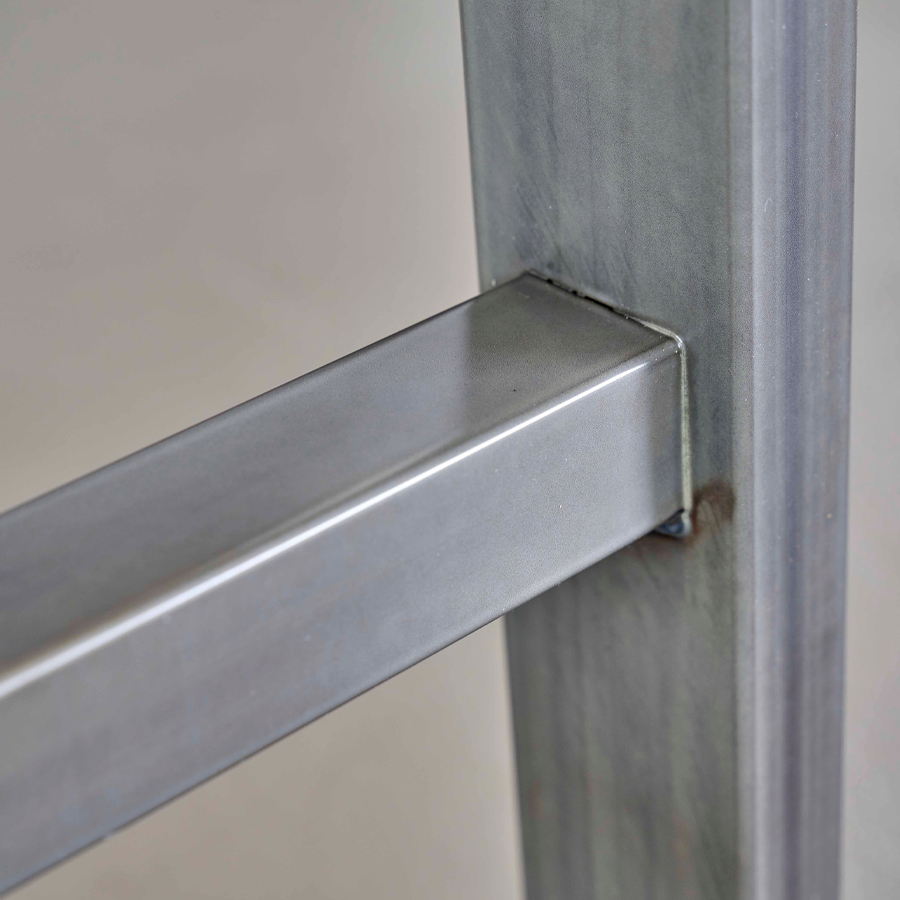 RWH Stehtisch Asteiche - Gestell Stahlrohr grau