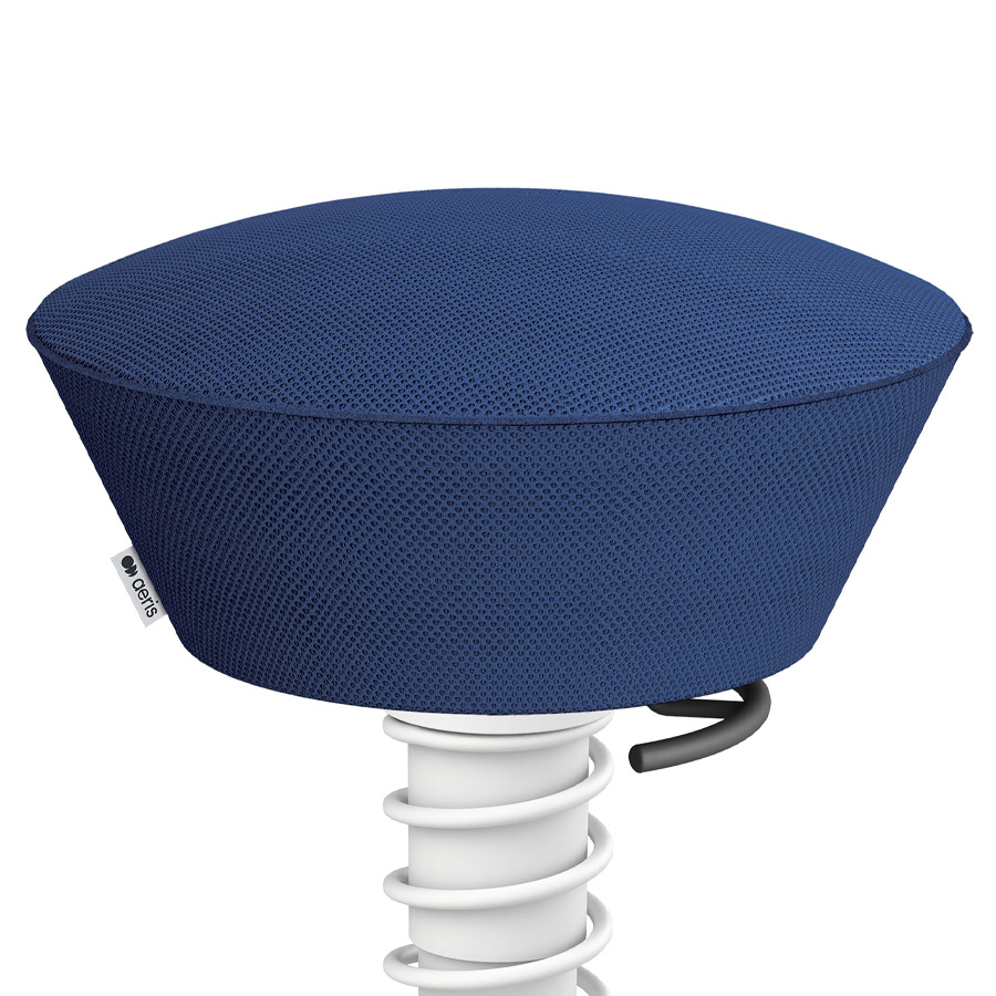 Aeris Swopper Air Mesh-Gewebe Runner blau - Gestell/Feder weiß - Nahaufnahme