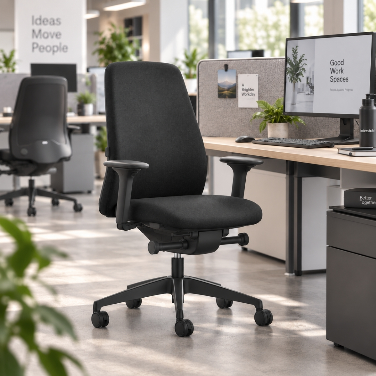 Interstuhl EVERYis1 (EV111) Bürostuhl Polsterrücken Testsieger