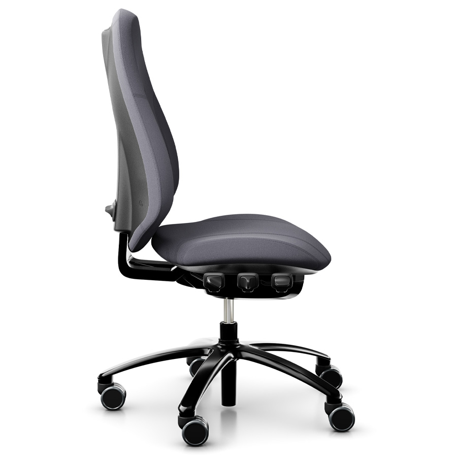 RH Mereo 300 black hohe Rückenlehne - Stoff Xtreme grau - Seitenansicht