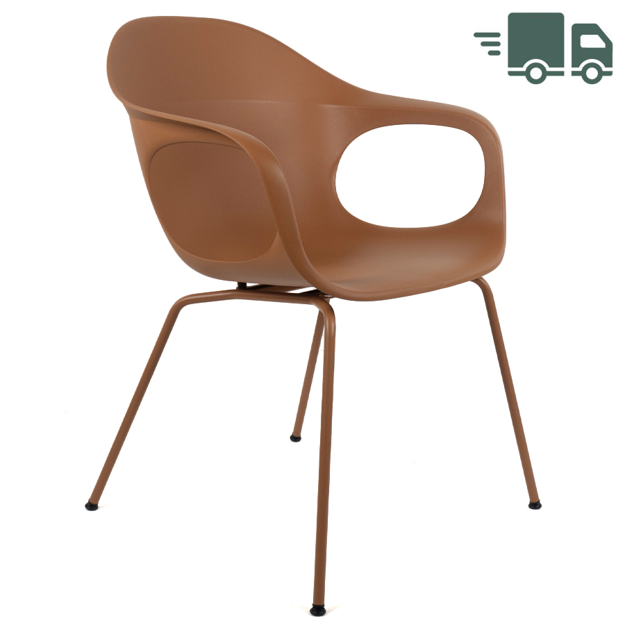 Kristalia ELEPHANTINO Stuhl mit Vierfußgestell Farbe terracotta