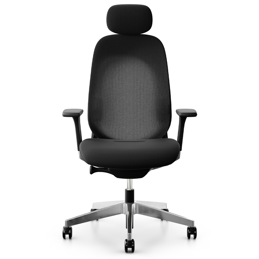Giroflex 40-4049 Drehstuhl schwarz mit hoher Netzrückenlehne und Kopfstütze