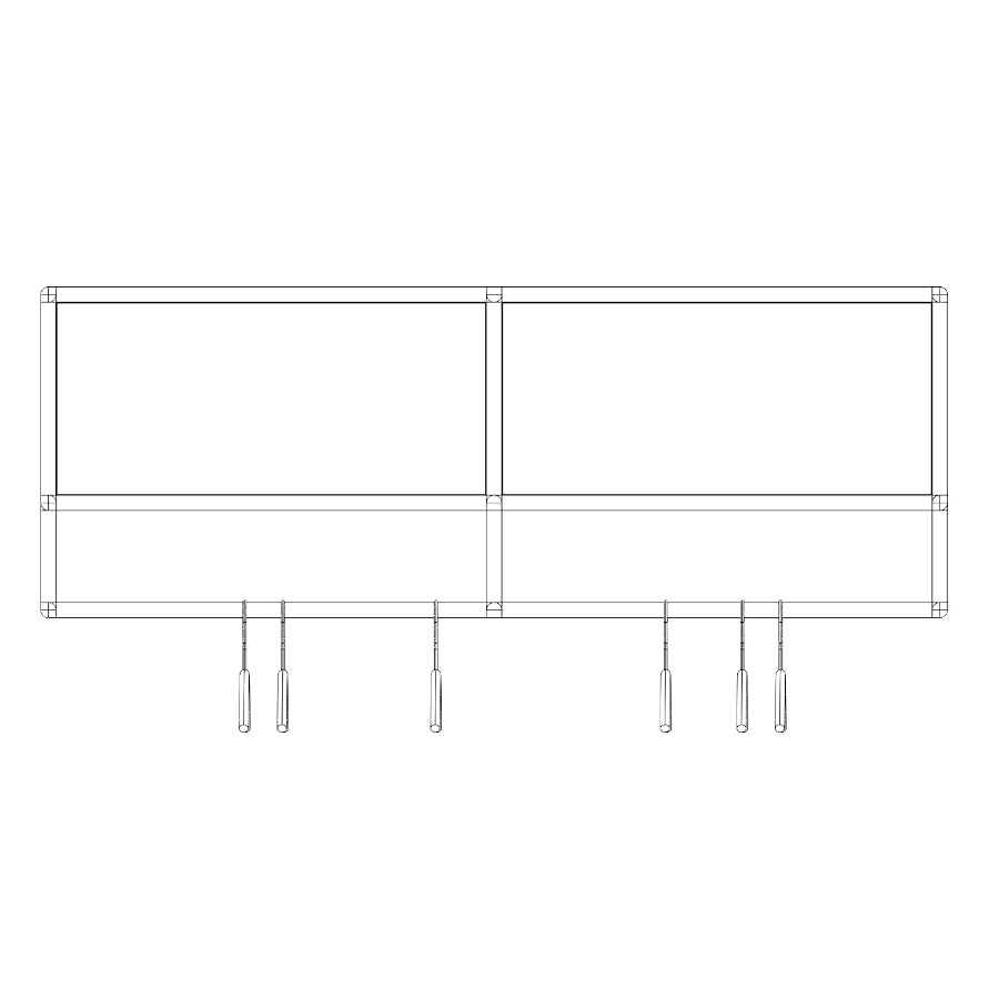 Bosse Garderobe Chrom Breite 120 cm