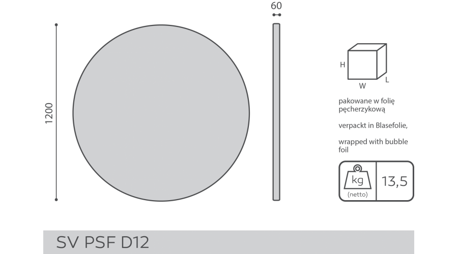 Abmessungen Selva Deckenabsorber rund