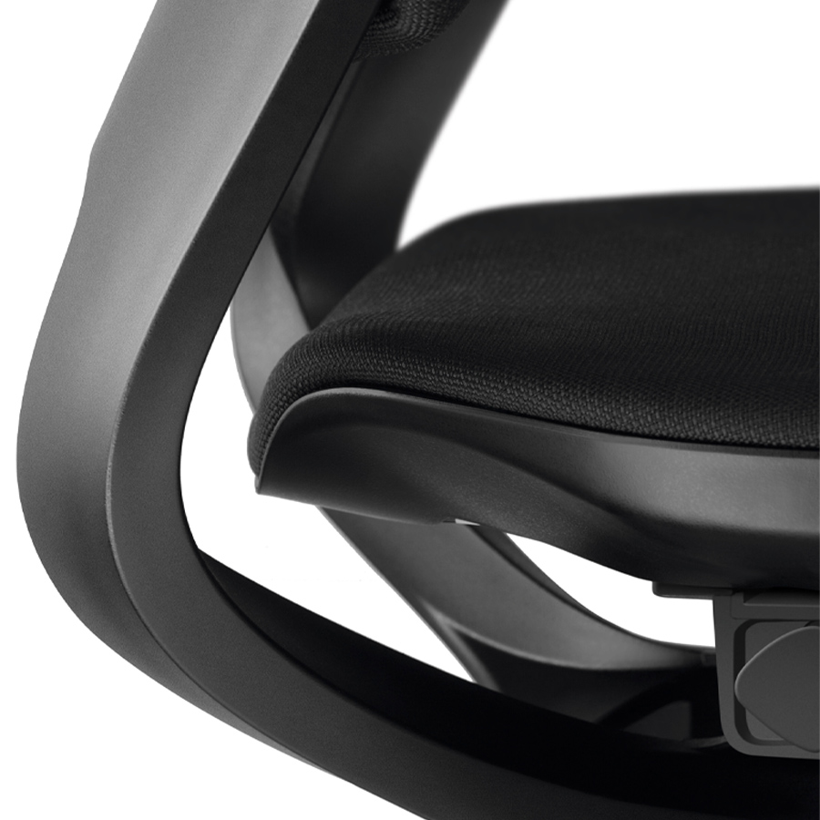 Klöber Mera Diamond schwarz Polster Cura schwarz (0500) | Detail Rückenaufnahme