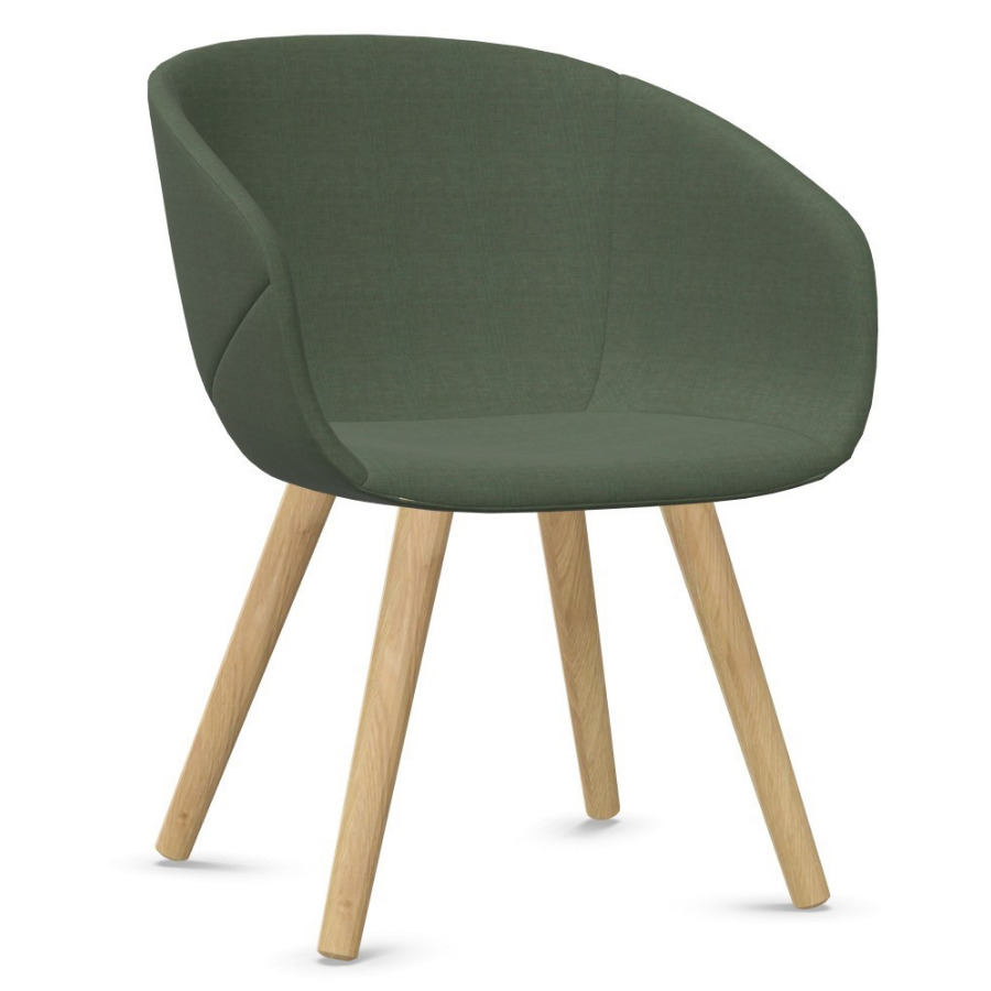 Bejot Oxco OX W 740 Sessel mit Holzbeinen - Farbe dunkelgrün