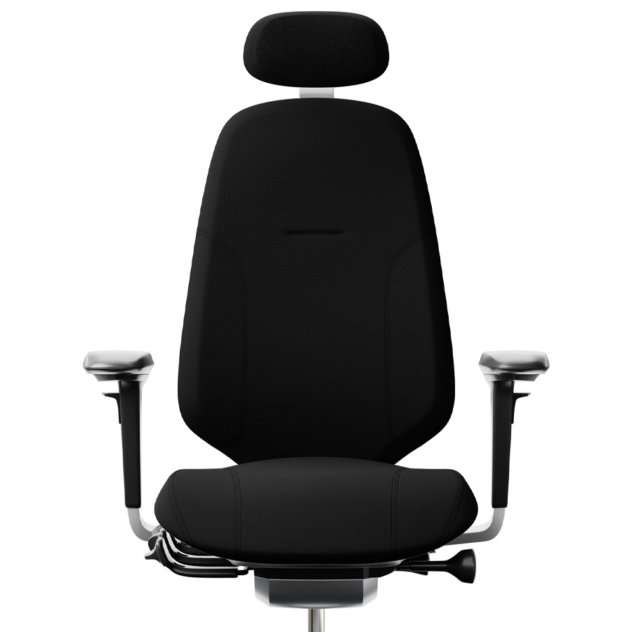 RH Mereo 300 silver hohe Rückenlehne - Armlehnen u. Nackenstütze - Frontansicht