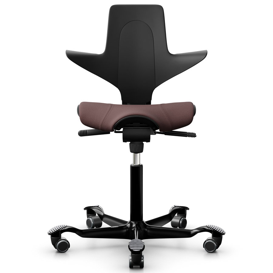 HAG CAPISCO PULS 8020 schwarz mit Stoff Select kastanie - Gestell schwarz - Frontansicht