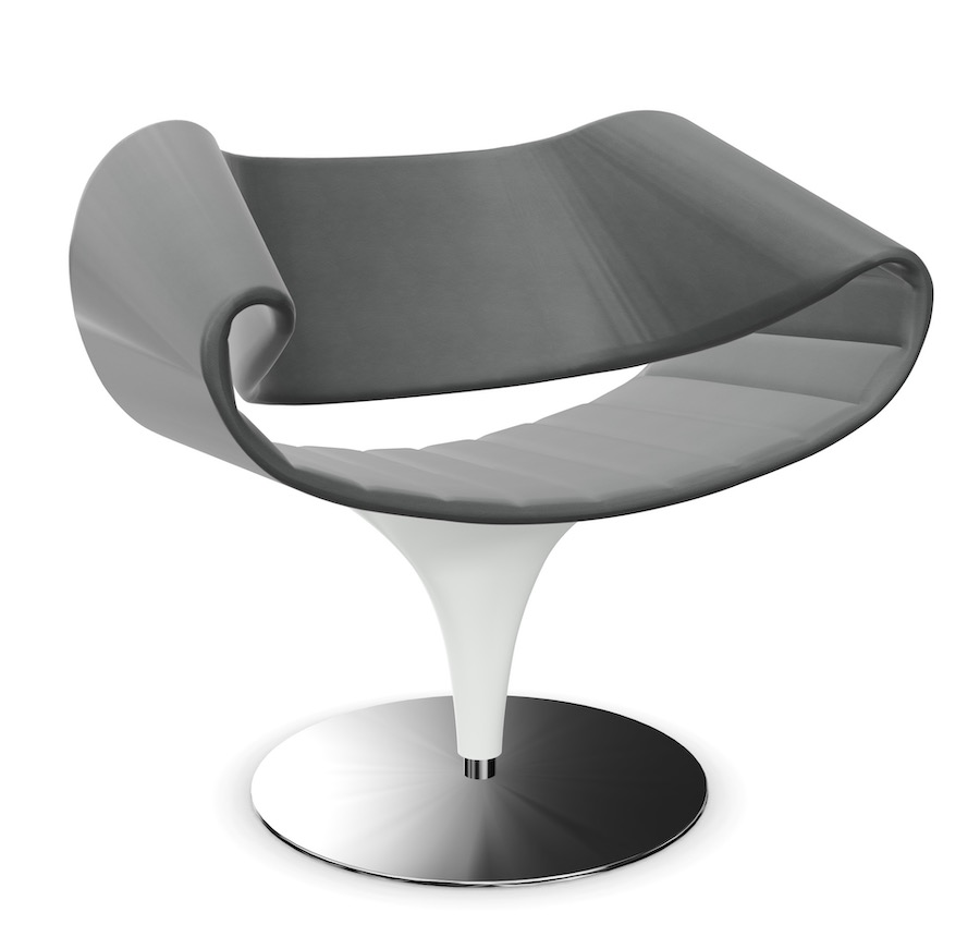 Züco Perillo Lounge Sessel PR 281 - Echtleder - Asphalt grey