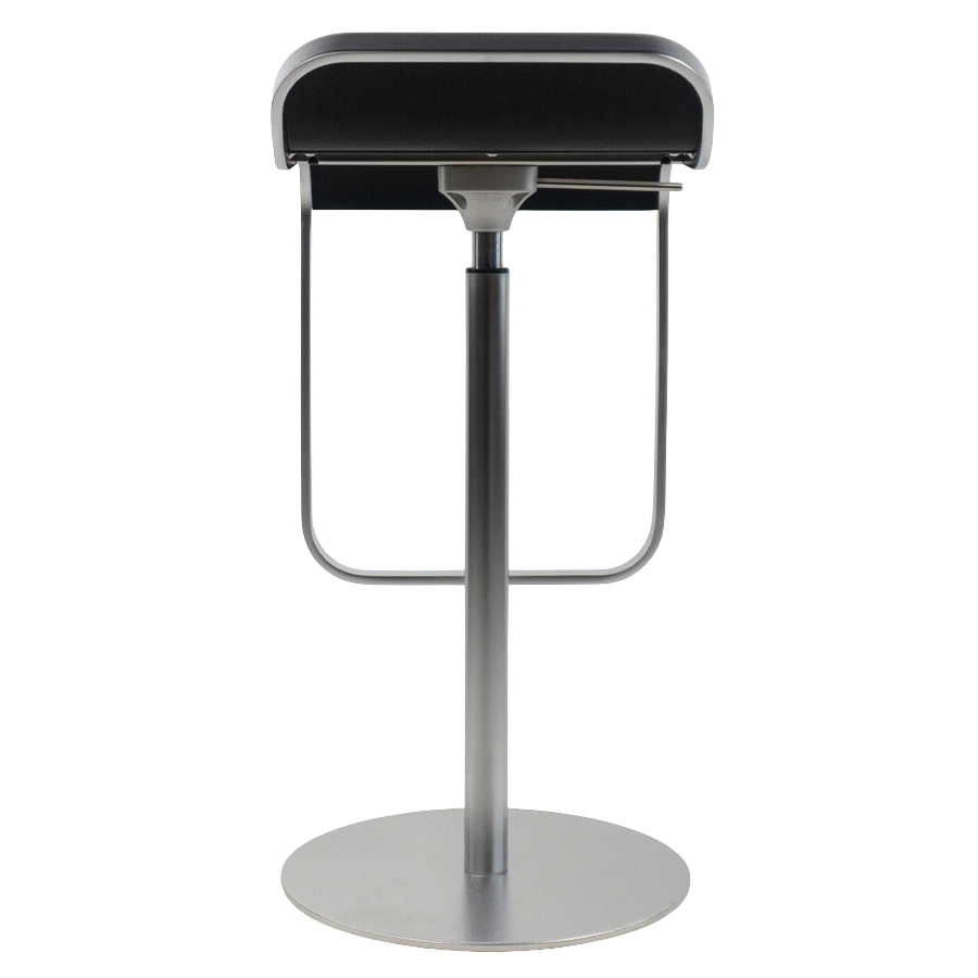 Lapalma LEM Barhocker | Sitzfläche Fenix Laminat schwarz | Rahmen und Gasfeder verchromt
