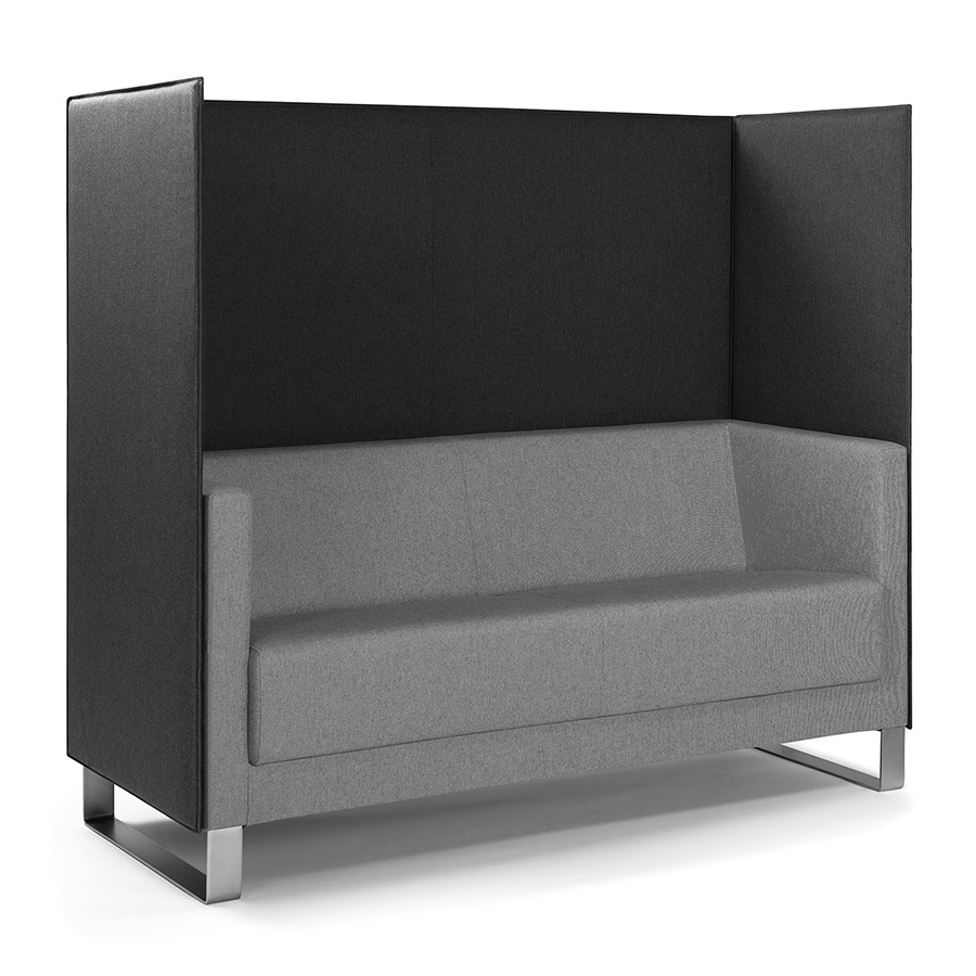 Profim Vancouver Lite Akustik 2-Sitzer Sofa mit Trennwänden und Kufengestell