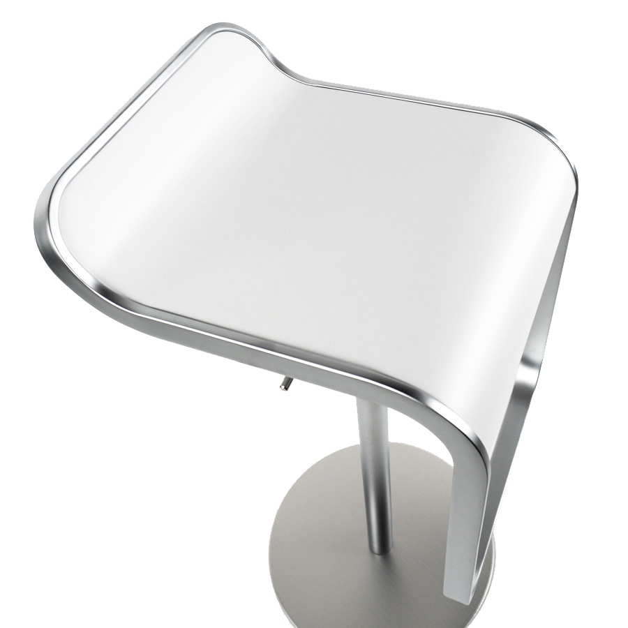 lapalma LEM S83 Barhocker | Sitz Fenix weiß | Detail Sitz