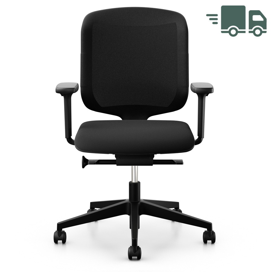 Giroflex 434 Drehstuhl | Niedrige Netzrückenlehne | schwarz