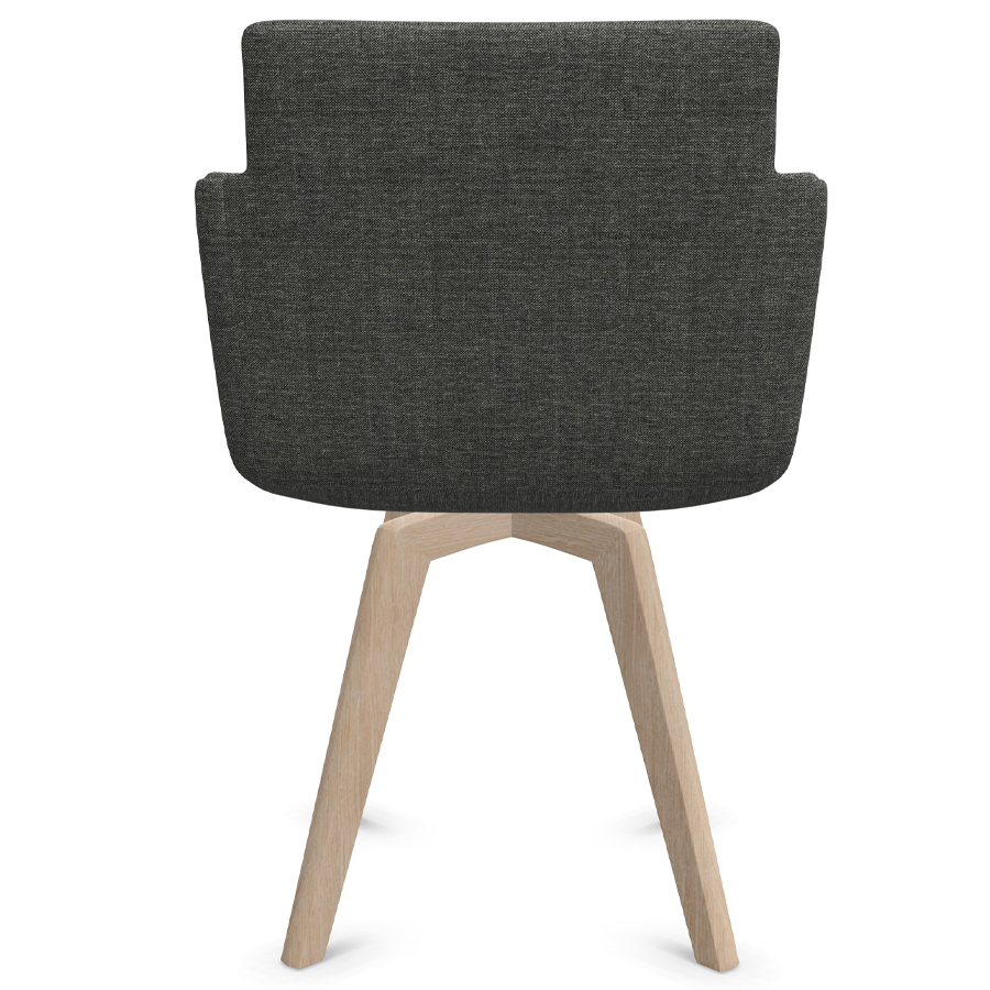 W. Schillig Chevalier Stuhl mit Armlehnen und Holzgestell - Rückansicht