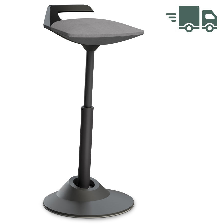 Aeris Muvman Mikrofaser grau - Gestell schwarz