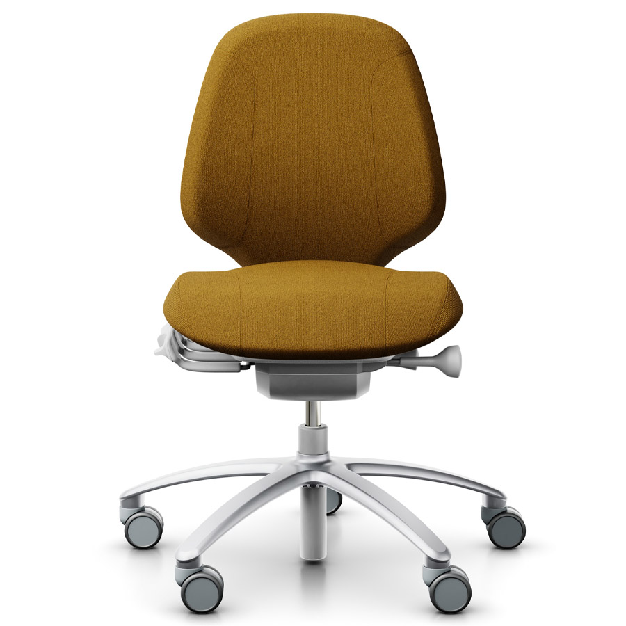 RH Mereo 200 silver grey mit halbhoher Rückenlehne - Capture ocker - Frontansicht