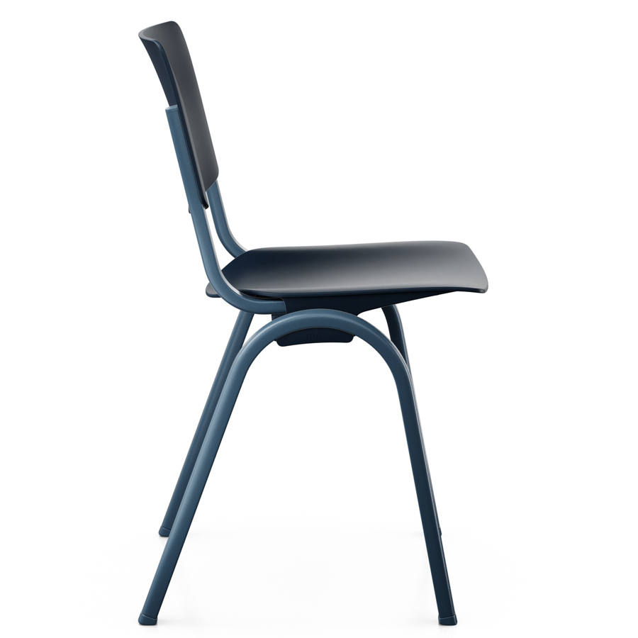 HAG Celi Kunststoffstuhl | Gestell Blueberry | Schale Crowberry