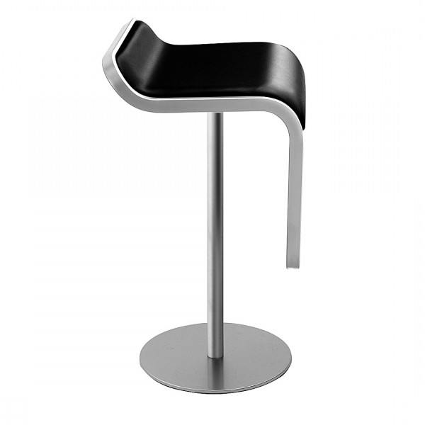 lapalma LEM Gestell verchromt Sitz Leder schwarz