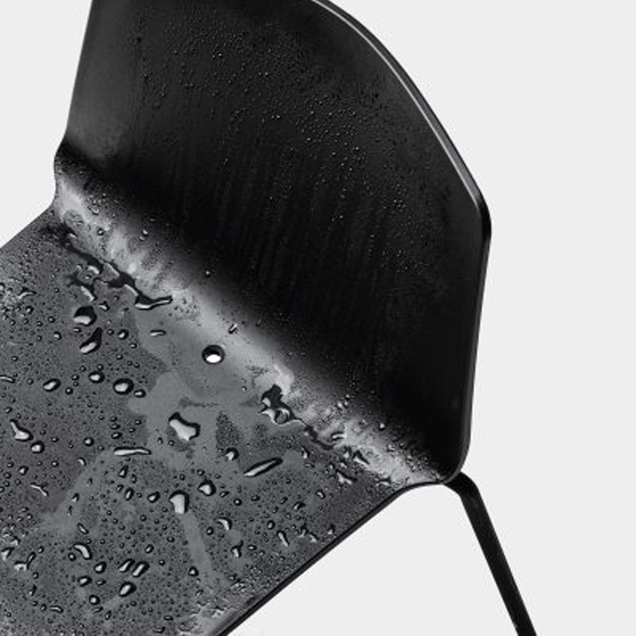 Kristalia RAMA Schale schwarz mit Abflussloch für Wasser