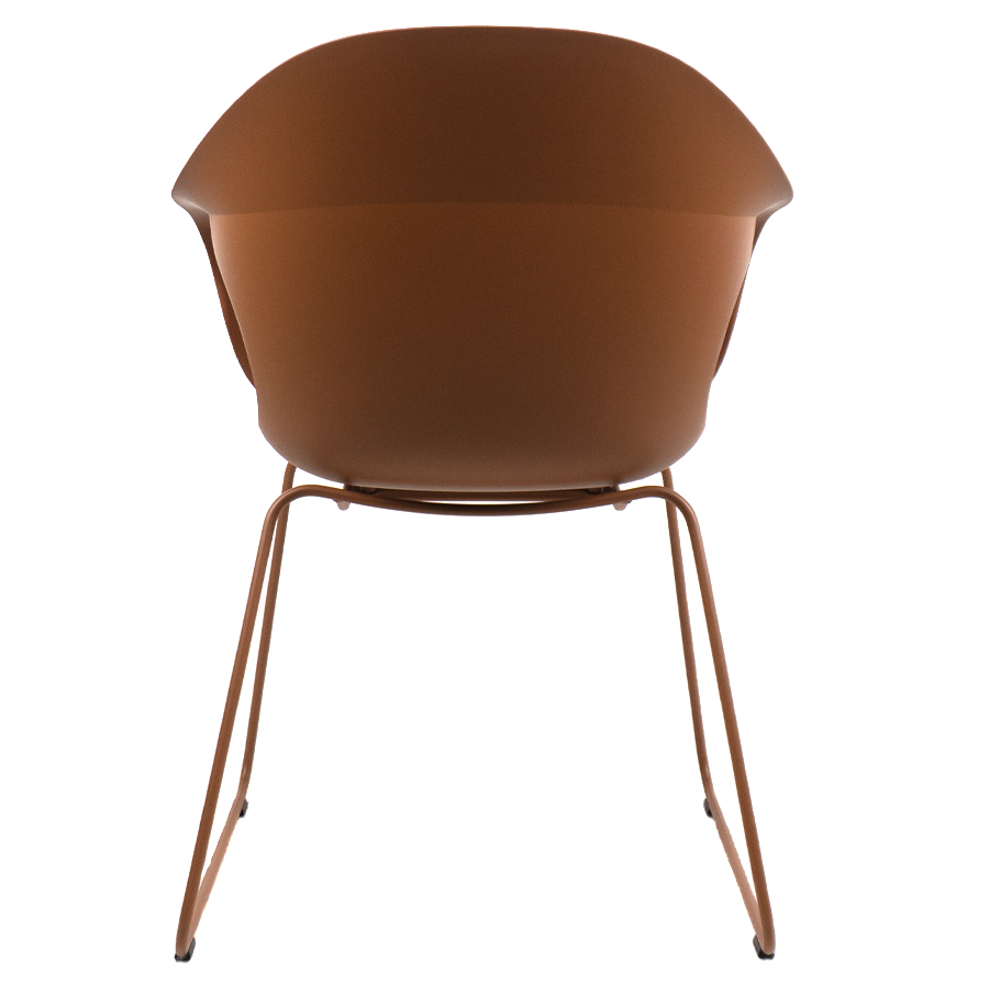 Kristalia ELEPHANTINO Stuhl mit Kufengestell Farbe terracotta