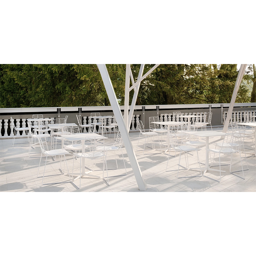 Arper Leaf Modell 1820 Gartenstuhl weiss