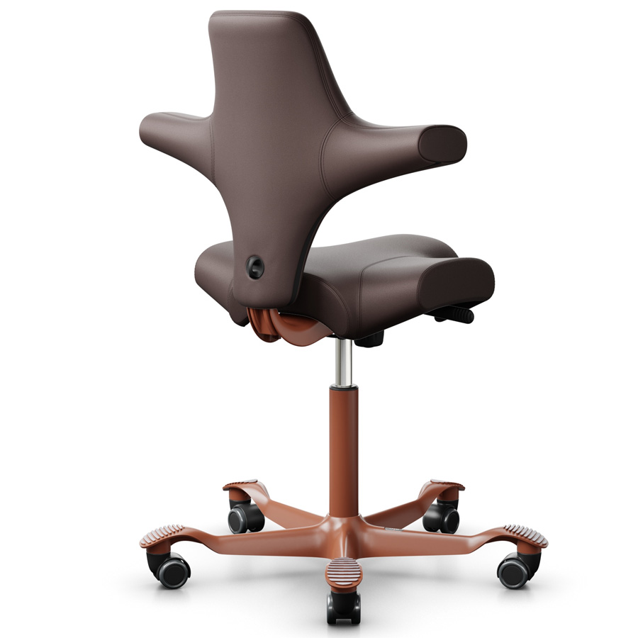 HAG Capisco 8106 Leder Braun Gestell Blush Rose