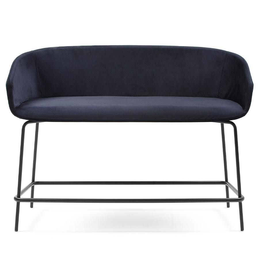 Bejot Oxco small gepolsterte Sitzbank OXS LHN Sitzhöhe 66 cm, Stoff Charles CH032 Dunkelblau