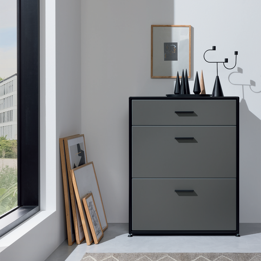 Bosse Highboard basaltgrau | Black Edition