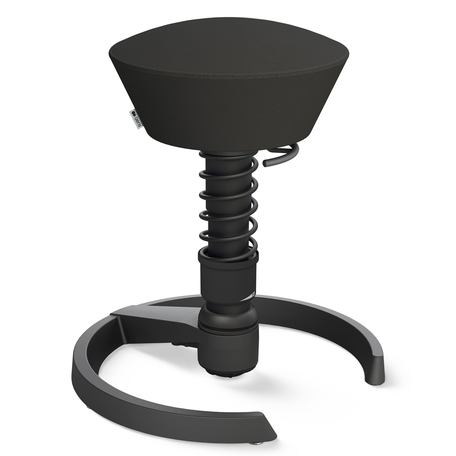 Aeris Swopper Echtleder schwarz - Gleiter - Gestell schwarz Standardfeder