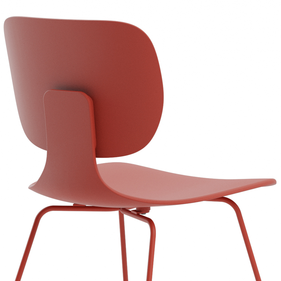 Klöber CoMeet com55O | Kufengestell Maple Red | Nahaufnahme